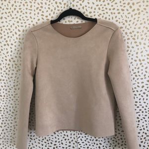 Zara Faux Suede Sweater